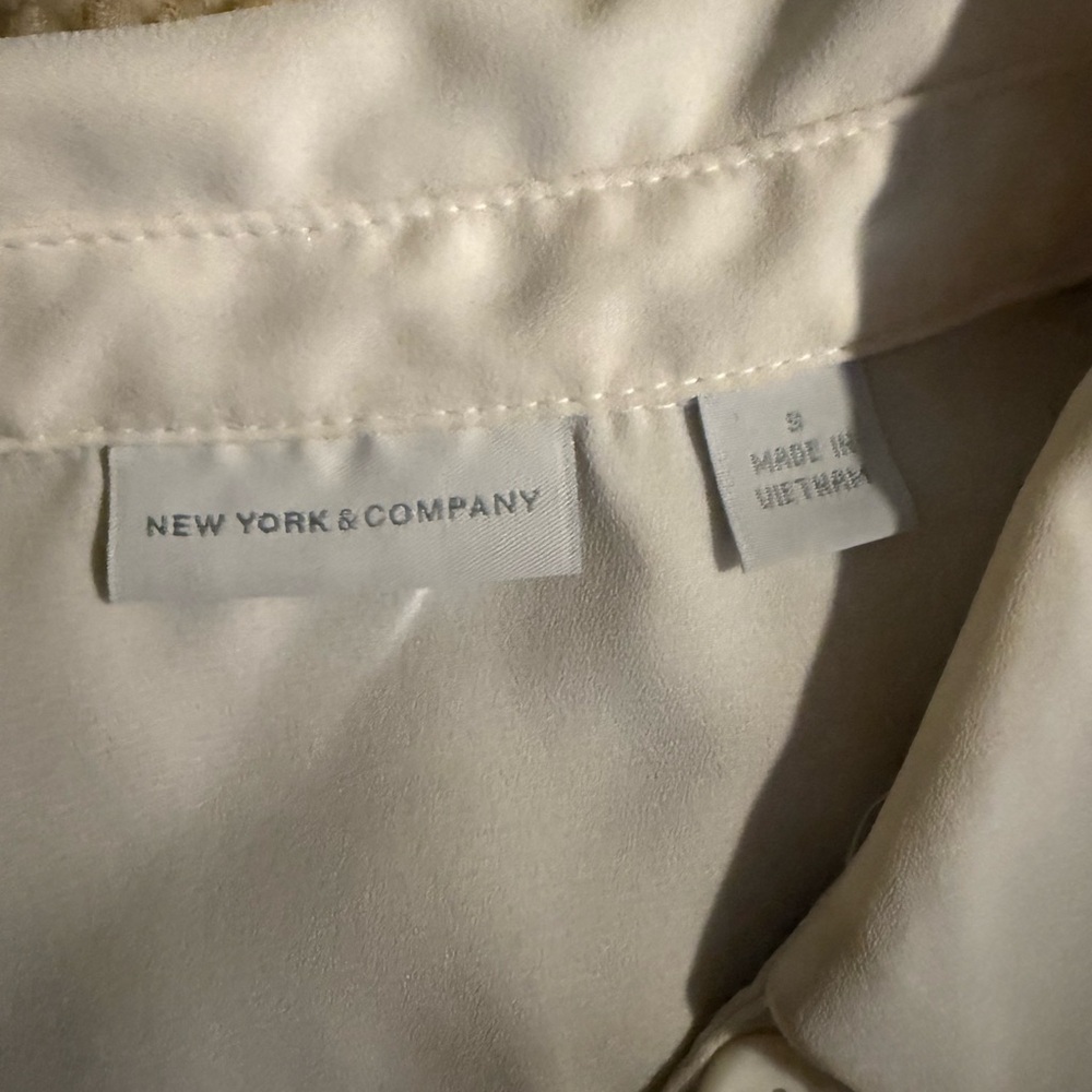 New York & Company Ivory Blouse